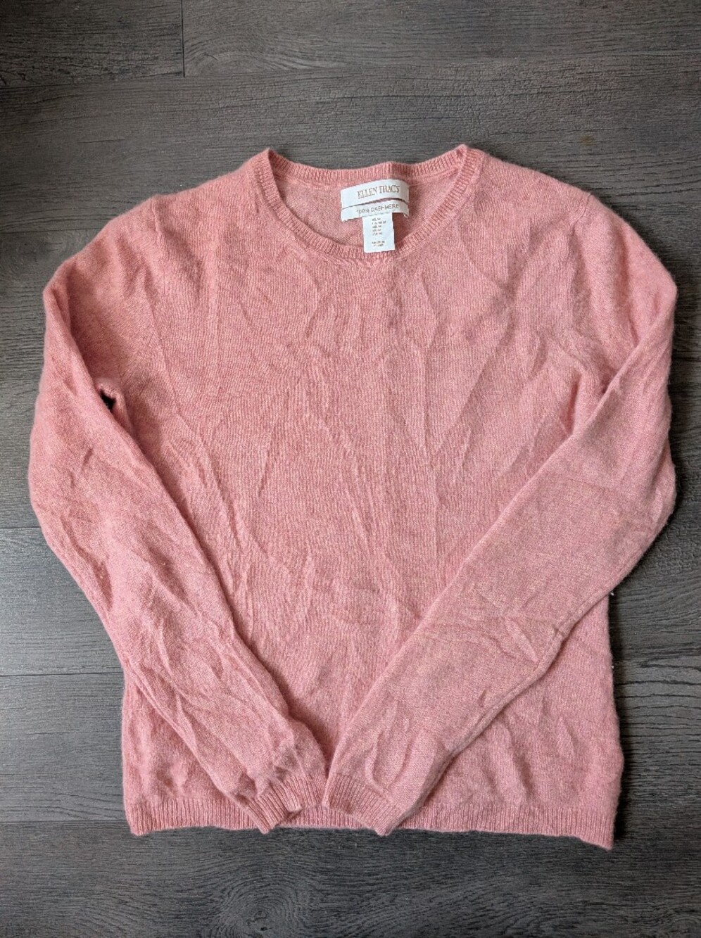 Soft Pink Knit Cashmere Sweater - ELVINE TRACY